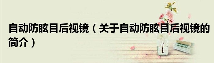 自動防眩目后視鏡（關于自動防眩目后視鏡的簡介）