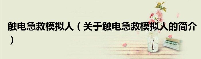 觸電急救模擬人（關于觸電急救模擬人的簡介）