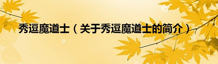 秀逗魔道士（關于秀逗魔道士的簡介）