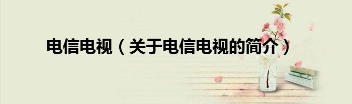 電信電視（關于電信電視的簡介）