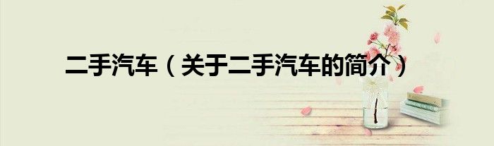 二手汽車（關于二手汽車的簡介）