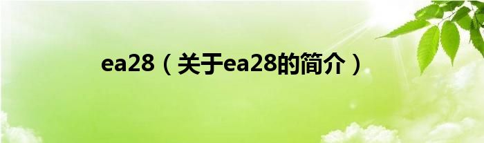 ea28（關于ea28的簡介）