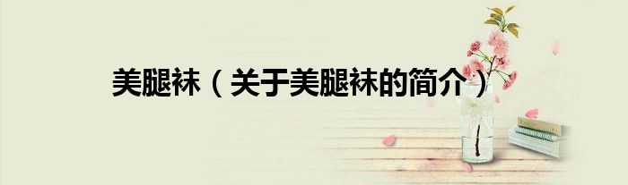 美腿襪（關(guān)于美腿襪的簡介）