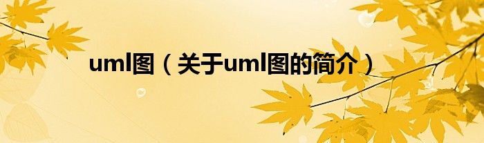 uml圖（關(guān)于uml圖的簡介）