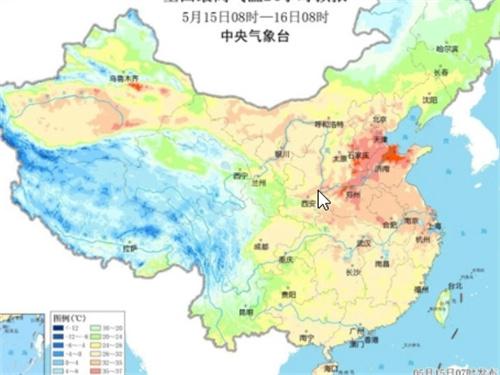 我國迎來首輪高溫天氣，北方超過35℃，江南等地降雨再度加強(qiáng)